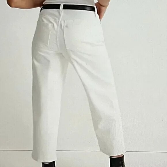 Madewell The Perfect Vintage Wide-Leg Crop Jean in Tile White Size 30 - Picture 2 of 2